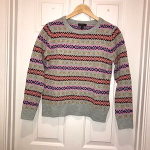 Multi-pattern J Crew Sweater, EUC